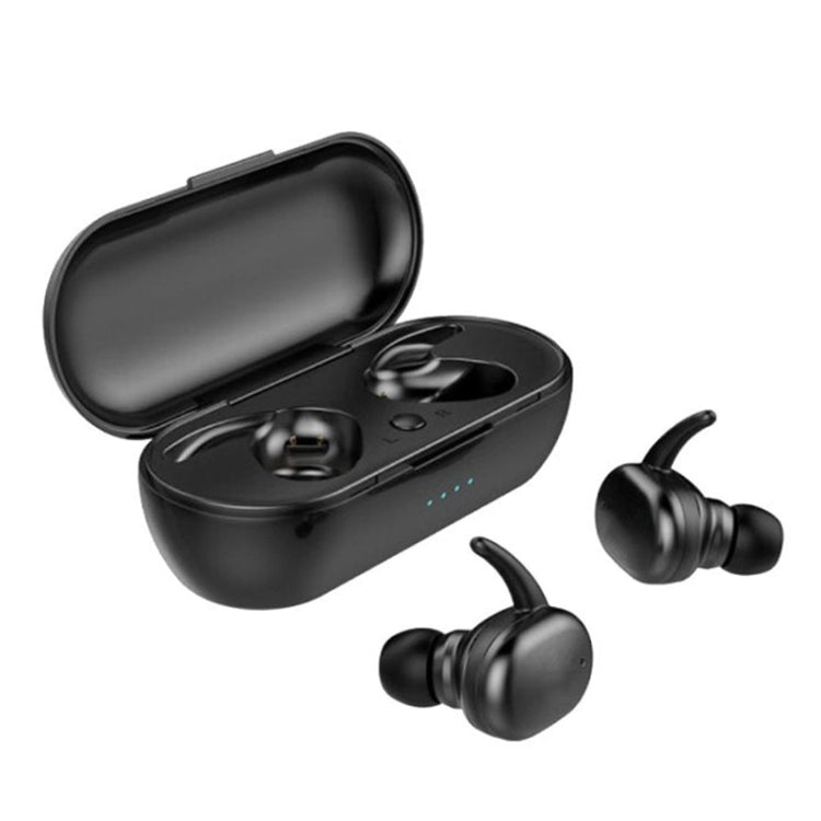 TWS-4 IPX5 Waterproof Bluetooth 5.0 Touch Wireless Bluetooth Earphone with Charging Box, Support HD Call & Voice Prompts(Black) - TWS Earphone by buy2fix | Online Shopping UK | buy2fix