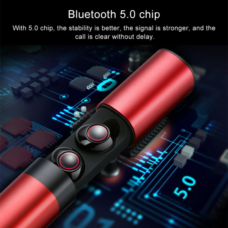 Drawer Type S2 Ear-in TWS Bluetooth V5.0 Wireless Earphones(Red) - TWS Earphone by buy2fix | Online Shopping UK | buy2fix