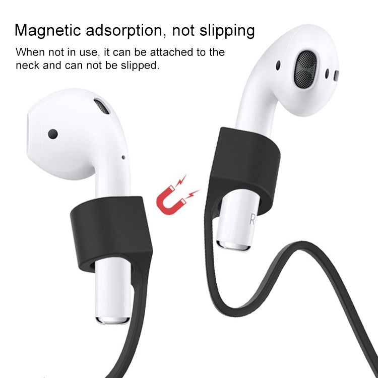 Wireless Bluetooth Headset Anti-lost Rope Magnetic Silicone Lanyard for Apple AirPods 1 / 2(White) - Apple Accessories by buy2fix | Online Shopping UK | buy2fix