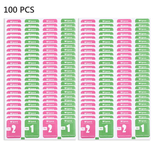 100 PCS Dry-Wet Wipes Screen Protectors Accessories Alcohol for Pad Mobile Phone Watch Screen Cleaning Cloth - Others by DIYLooks | Online Shopping UK | buy2fix