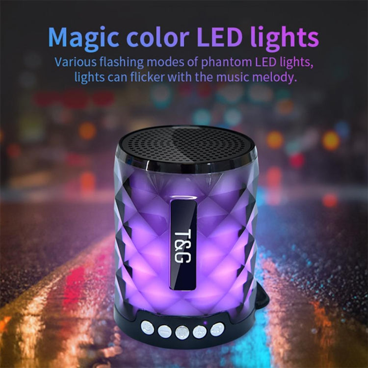 T&G TG155 Bluetooth 4.2 Mini Portable Wireless Bluetooth Speaker with Colorful Lights(Magenta) - Mini Speaker by T&G | Online Shopping UK | buy2fix