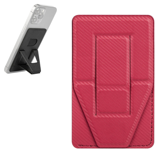 Mutural Universal PU + Magnet Phone Holder with Card Slot for Mobile Phnes Above 5.8 inch(Red) - Hand-Sticking Bracket by Mutural | Online Shopping UK | buy2fix