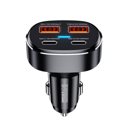REMAX RCC329 DUKE Series 4 in 1 Car 75W PD Fast Charger with Indicator Light - Car Charger by REMAX | Online Shopping UK | buy2fix