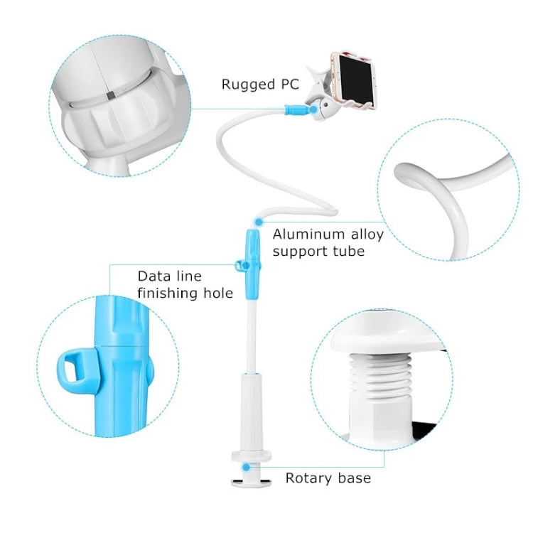 UBN-46 Regular Version Rotatable and Detachable Lazy Desktop Bedside Stand Mobile Phone Stand, Height: 90cm (White) - Desktop Holder by buy2fix | Online Shopping UK | buy2fix