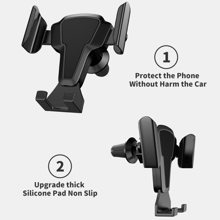 FLOVEME YXF204095_1 Car Air Outlet Mount Automatic Retractable Arm Phone Holder Stand for 4-6.5 inch Phone (Black) - Car Holders by buy2fix | Online Shopping UK | buy2fix