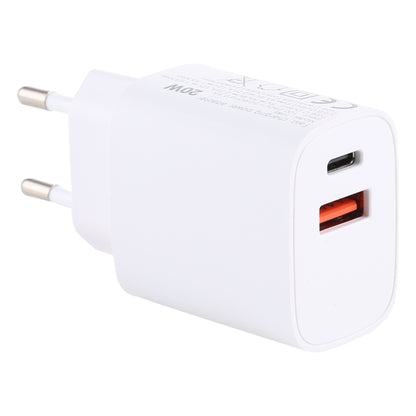 T085 20W USB + Type-C Fast Charging Travel Power Adapter, EU Plug - Apple Accessories by buy2fix | Online Shopping UK | buy2fix