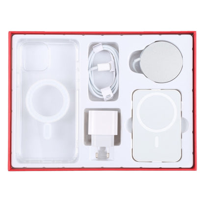 5 in 1 Data Cable + Travel Charger + Wired / Wireless MagSafe Magnetic Wireless Charger + MagSafe Magnetic Phone Case Digital Gift Box Set for iPhone 13, EU Plug(Red) - Apple Accessories by buy2fix | Online Shopping UK | buy2fix