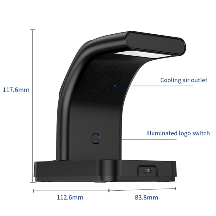 YP-HY05 15W 5 in 1 Magnetic Multifunctional Wireless Charger with Clock (Black) - Wireless Charger by buy2fix | Online Shopping UK | buy2fix