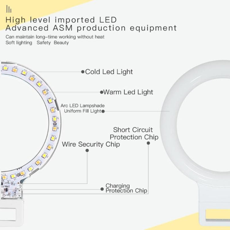 XJ18 LED Light Live Self-timer Flash Fill Light(White) - Consumer Electronics by buy2fix | Online Shopping UK | buy2fix