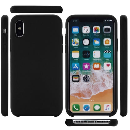 For iPhone XR Four Corners Full Coverage Liquid Silicone Case(Black) - More iPhone Cases by buy2fix | Online Shopping UK | buy2fix