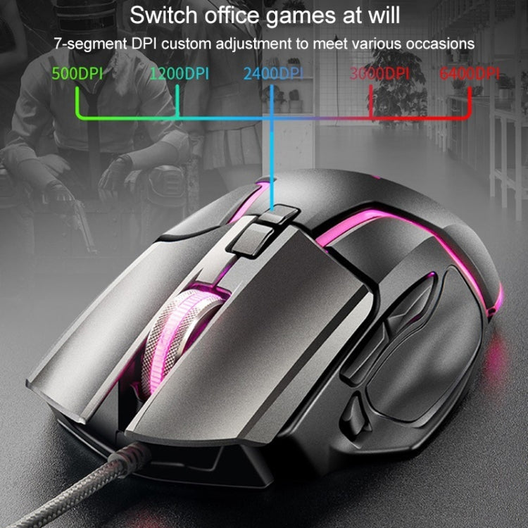 Y-FRUITFUL Y2 Detachable Macro Programming Mechanical Gaming Mouse - Wired Mice by buy2fix | Online Shopping UK | buy2fix