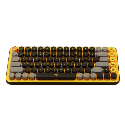 Logitech POP KEYS Round Button Bluetooth Mechanical Keyboard(Yellow) -  by Logitech | Online Shopping UK | buy2fix