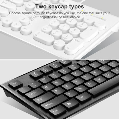 ZGB S500 Square Keycap Wired Keyboard + Mouse Set (White) - Wired Keyboard by Chasing Leopard | Online Shopping UK | buy2fix