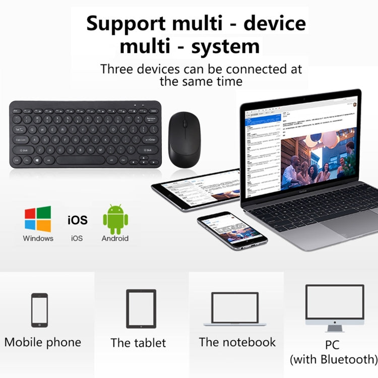 K380 2.4GHz Portable Multimedia Wireless Keyboard + Mouse (Black) - Wireless Keyboard by buy2fix | Online Shopping UK | buy2fix