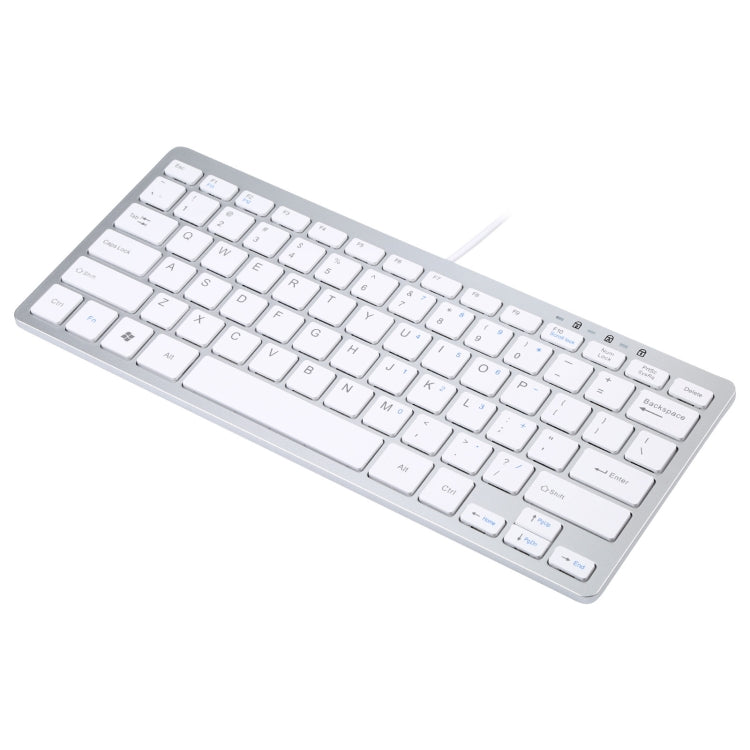 450 78 Keys Ultra-thin USB Wired Keyboard(Silver) - Wired Keyboard by buy2fix | Online Shopping UK | buy2fix