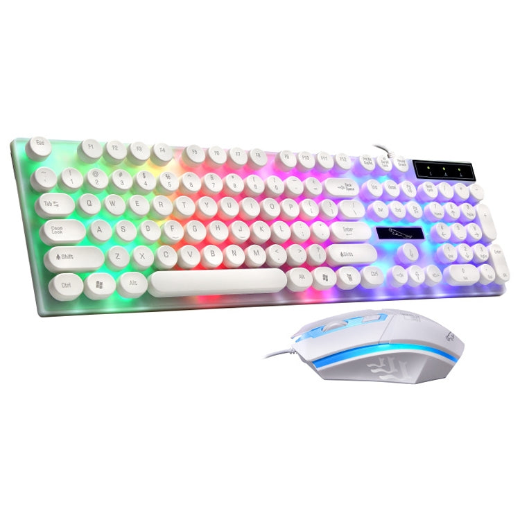 ZGB G21 Luminous Wired Keyboard + Mouse Set (White) - Wired Keyboard by Chasing Leopard | Online Shopping UK | buy2fix