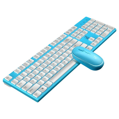 ZGB 8820 Candy Color Wireless Keyboard + Mouse Set (Blue) - Wireless Keyboard by Chasing Leopard | Online Shopping UK | buy2fix