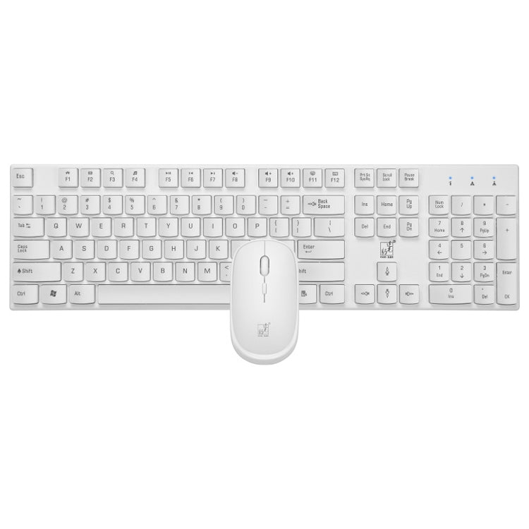 ZGB 8820 Candy Color Wireless Keyboard + Mouse Set (White) - Wireless Keyboard by Chasing Leopard | Online Shopping UK | buy2fix