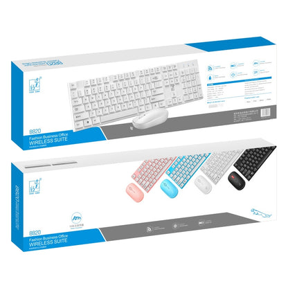 ZGB 8820 Candy Color Wireless Keyboard + Mouse Set (White) - Wireless Keyboard by Chasing Leopard | Online Shopping UK | buy2fix