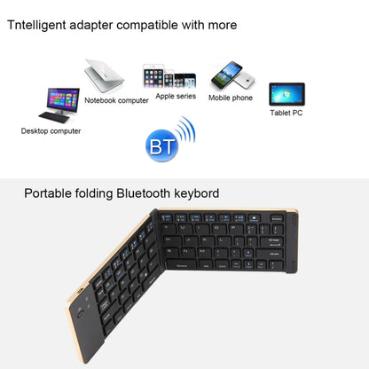 F66 Foldable Bluetooth Wireless 66 Keys Keyboard, Support Android / Windows / iOS (Black) - Wireless Keyboard by buy2fix | Online Shopping UK | buy2fix