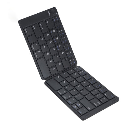 MC Saite MC-B047 64 Keys Foldable Ultra-thin Leather Shell Bluetooth 3.0 Keyboard for Mobile Phone, Tablet PC, Laptop(Black) - Wireless Keyboard by MC Saite | Online Shopping UK | buy2fix