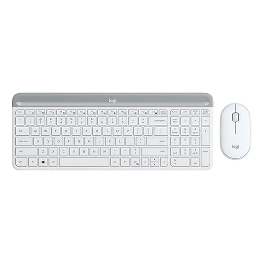 Logitech MK470 Wireless Silence Keyboard Mouse Set (White) - Wireless Keyboard by Logitech | Online Shopping UK | buy2fix