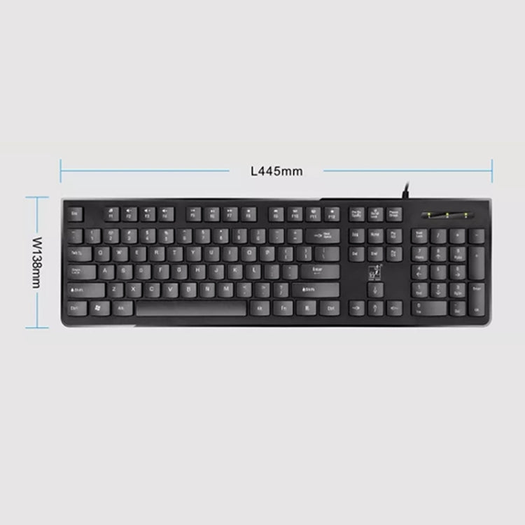 ZGB S500 Round Key USB Wired Computer Keyboard (Black) - Wired Keyboard by Chasing Leopard | Online Shopping UK | buy2fix