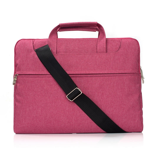 Portable One Shoulder Handheld Zipper Laptop Bag, For 13.3 inch and Below Macbook, Samsung, Lenovo, Sony, DELL Alienware, CHUWI, ASUS, HP (Magenta) - Computer & Networking by buy2fix | Online Shopping UK | buy2fix