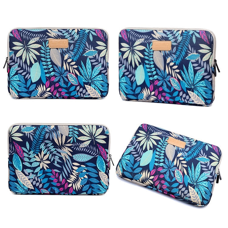 Lisen 6.0 inch Sleeve Case Colorful Leaves Zipper Briefcase Carrying Bag for Amazon Kindle(Blue) - Other by buy2fix | Online Shopping UK | buy2fix