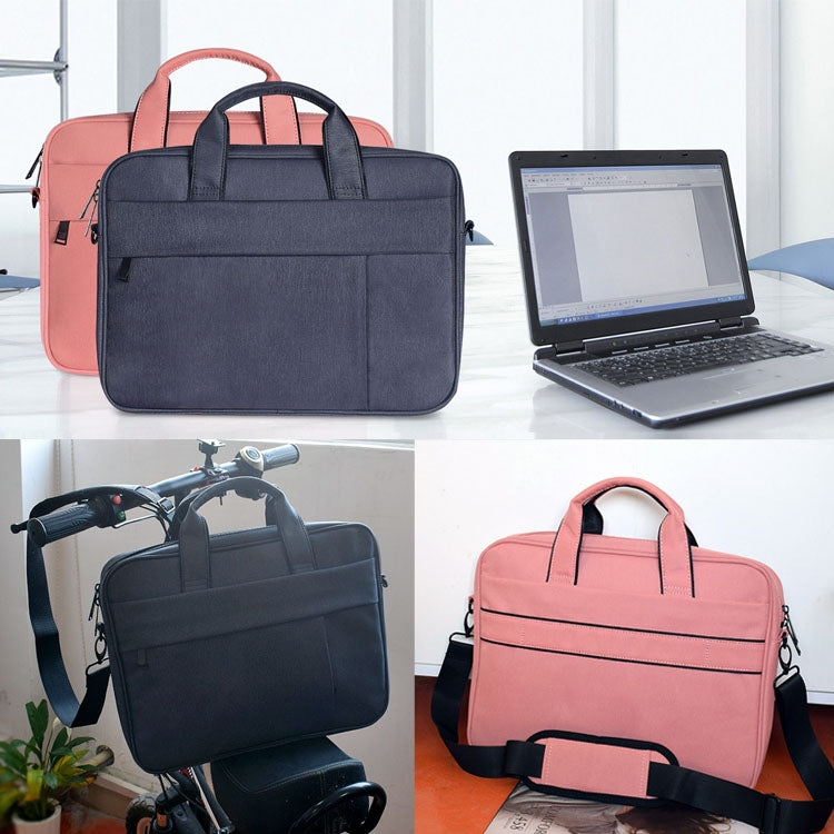 DJ03 Waterproof Anti-scratch Anti-theft One-shoulder Handbag for 13.3 inch Laptops, with Suitcase Belt(Pink) - 13.3 inch by buy2fix | Online Shopping UK | buy2fix