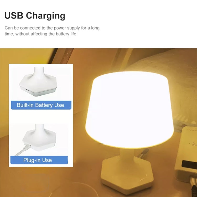 F806 USB White Light / Warm White Light Switch LED Desk Lamp (White) -  by buy2fix | Online Shopping UK | buy2fix