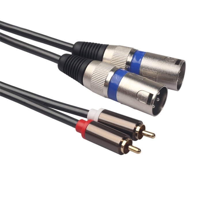 366155-15 2 RCA Male to 2 XLR 3 Pin Male Audio Cable, Length: 1.5m - Consumer Electronics by buy2fix | Online Shopping UK | buy2fix