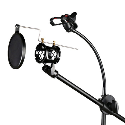 RODD NB-108 Karaoke Phone Microphone Tripod Scissor Arm Stand Holder, For Studio Recording, Live Broadcast, Live Show, KTV, etc. - Consumer Electronics by buy2fix | Online Shopping UK | buy2fix