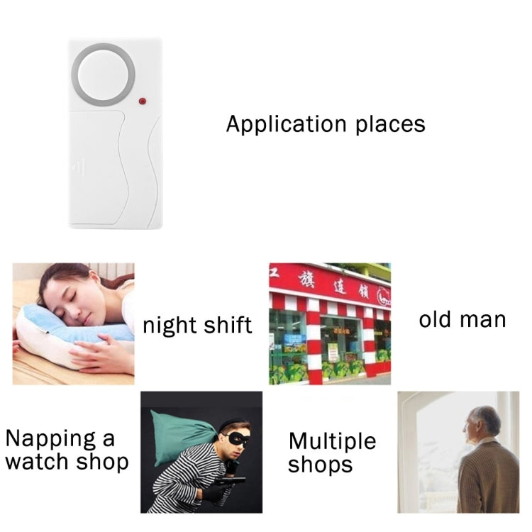 Home Security Wireless Remote Control Door Window Siren Magnetic Sensor Alarm Warning, 1 Remote Controller + 1 Magnetic Sensors - Security by buy2fix | Online Shopping UK | buy2fix