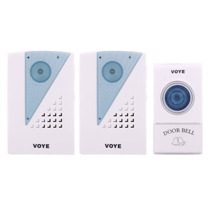 VOYE V001A2 Wireless Smart Music LED Home Doorbell with Dual Receiver, Remote Control Distance: 120m (Open Air) - Wireless Doorbell by VOYE | Online Shopping UK | buy2fix