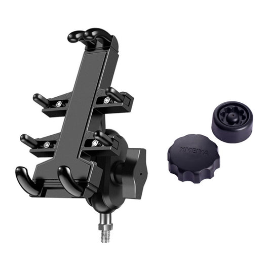 M10 Bolt Ball-Head Motorcycle Multi-function Eight-jaw Aluminum Phone Navigation Holder Bracket with Anti-theft Knobs - Holder by buy2fix | Online Shopping UK | buy2fix