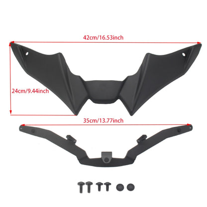 For Yamaha MT-09 2021-2023 Motorcycle Sport Downforce Naked Forntal Spoilers Aerodynamic Wing Deflector (Carbon Fiber Black) - Ornamental Parts by buy2fix | Online Shopping UK | buy2fix