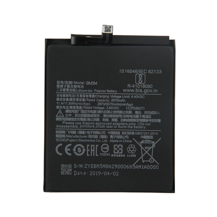 BM3M 2970mAh for Xiaomi Mi 9 SE Li-Polymer Battery - For Xiaomi by buy2fix | Online Shopping UK | buy2fix