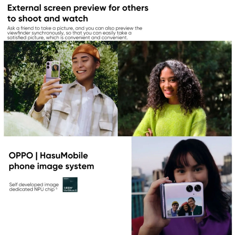 OPPO Find N2 Flip 8GB+256GB, 50MP Camera, Chinese Version, Dual Rear Cameras, Face ID & Side Fingerprint Identification, 6.8 inch + 3.26 inch Screen, ColorOS 13 Dimensity 9000+ Octa Core up to 3.2GHz, Support Google Play(Black) - OPPO by OPPO | Online Shopping UK | buy2fix