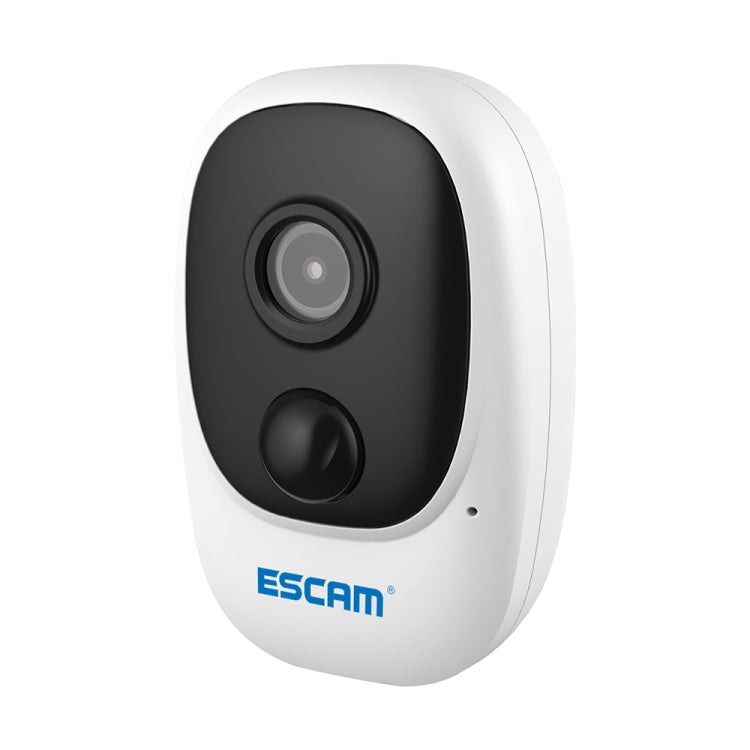 ESCAM G08 HD 1080P IP65 Waterproof PIR IP Camera without Solar Panel, Support TF Card / Night Vision / Two-way Audio (White) - Security by ESCAM | Online Shopping UK | buy2fix