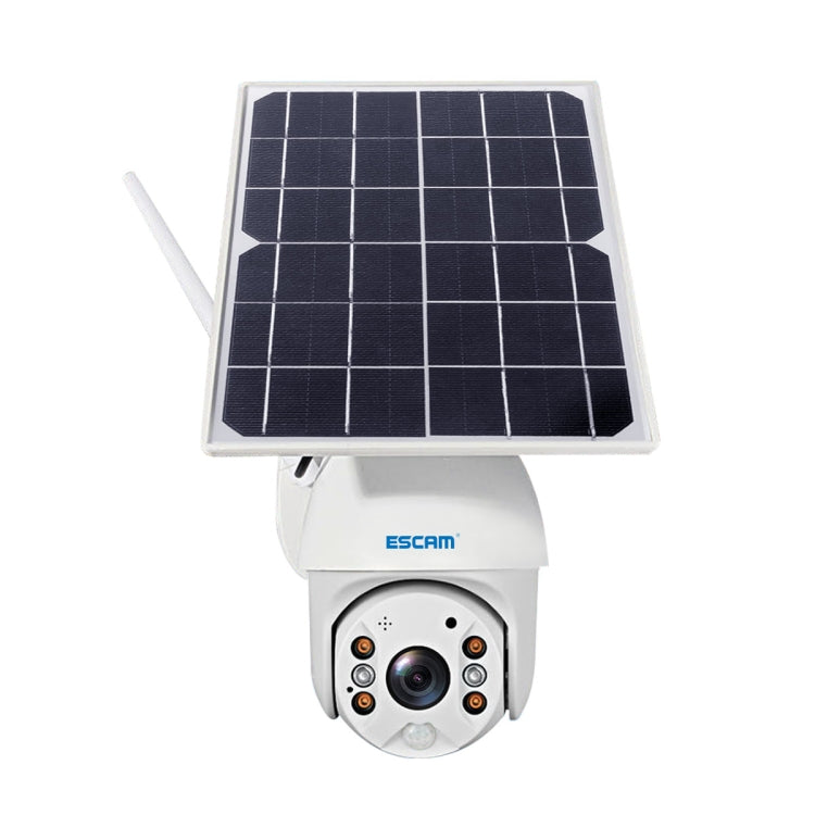 ESCAM QF280 HD 1080P IP66 Waterproof WiFi Solar Panel PT IP Camera without Battery, Support Night Vision / Motion Detection / TF Card / Two Way Audio (White) - Dome Camera by ESCAM | Online Shopping UK | buy2fix