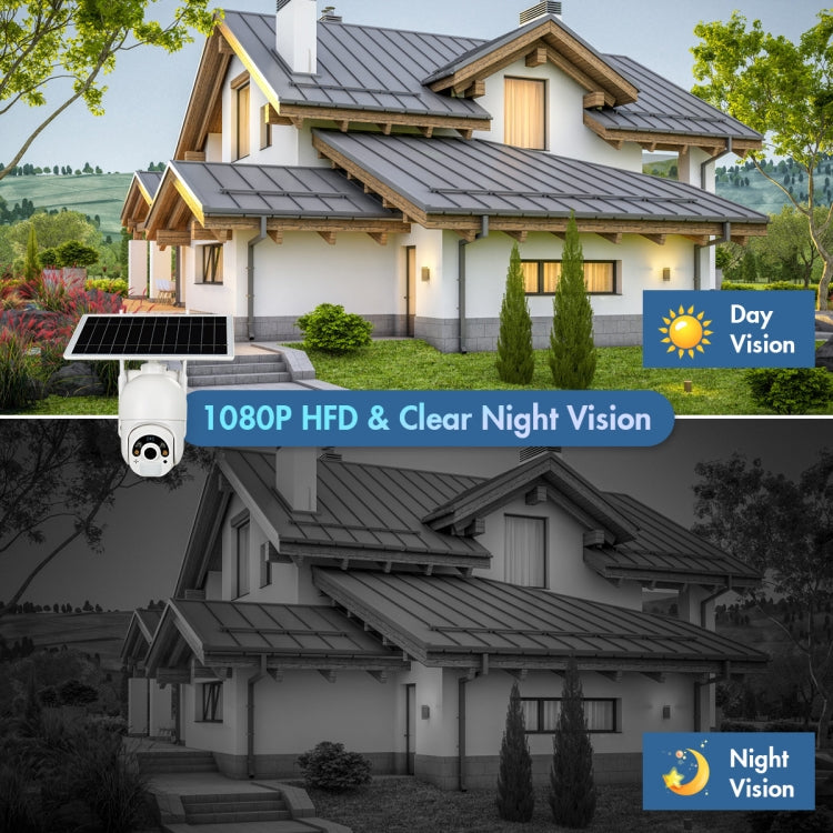 T22 1080P Full HD Solar Powered 4G Network EU Version Camera, Support PIR Alarm, Night Vision, Two Way Audio, TF Card - Security by buy2fix | Online Shopping UK | buy2fix