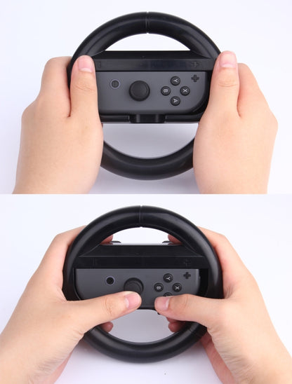 For Nintendo Switch Joy-Con Controller (Not Included) Round Gaming Steering Wheel(Black) - Gamepads by buy2fix | Online Shopping UK | buy2fix