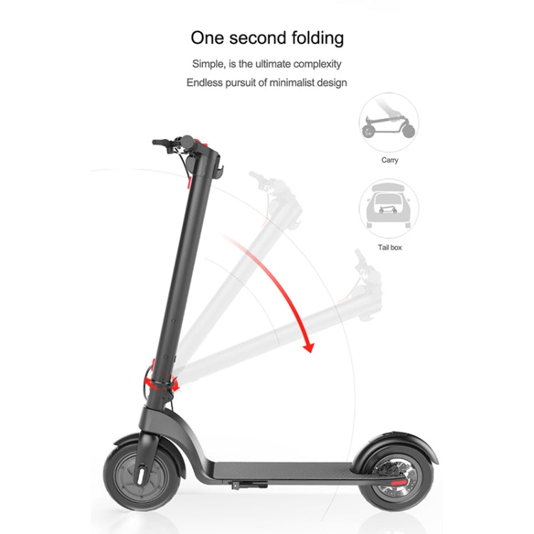 [EU Warehouse] X7 Outdoor Waterproof Foldable Off-road Scooter with 8.5 inch Vacuum Tires & LCD Display& LED Lights & 6.4AH Lithium Battery, Load-bearing: 20-100kg (Black) - Electric Scooters by buy2fix | Online Shopping UK | buy2fix