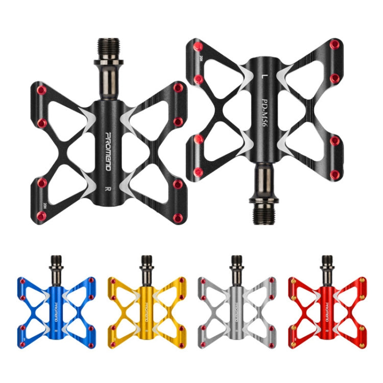 PROMEND PD-M56 1 Pair Mountain Bicycle Aluminum Alloy 3-Bearings Pedals (Black) - Pedals by PROMEND | Online Shopping UK | buy2fix