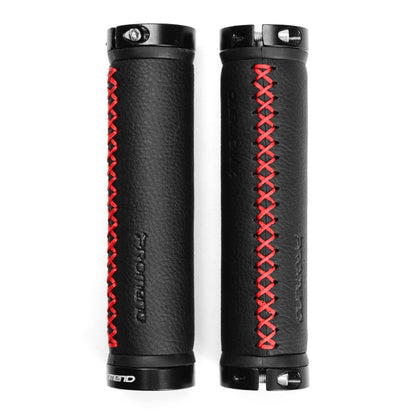 PROMEND GR-501 1 Pair Microfiber Leather Mountain Bicycle Grips Cover(Black Red) - Outdoor & Sports by PROMEND | Online Shopping UK | buy2fix