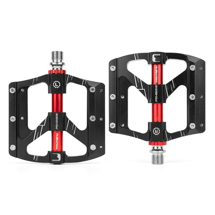 PROMEND PD-M88 1 Pair Mountain Bicycle Aluminum Alloy 3-Bearings Pedals (Black) - Pedals by PROMEND | Online Shopping UK | buy2fix