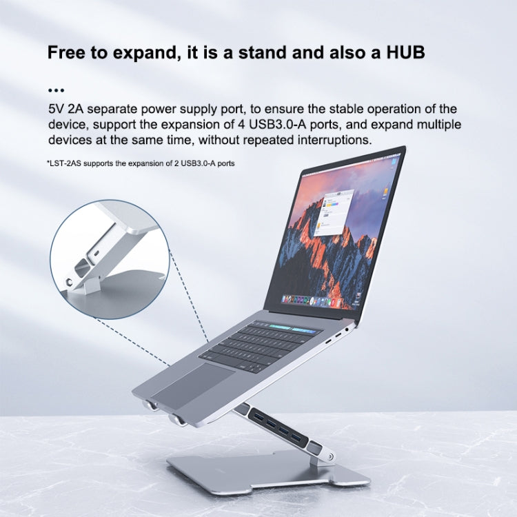 ORICO LST-4A Multi-function Aluminum Alloy Laptop Notebook Heightening Folding Stand Holder - Laptop Stand by ORICO | Online Shopping UK | buy2fix