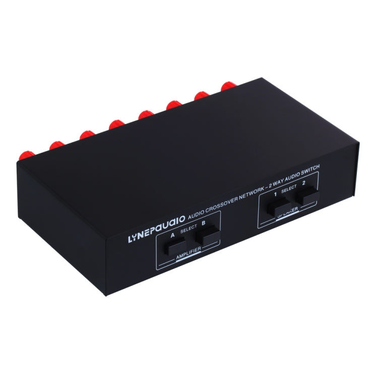 B822 Passive Speaker Switch 2 Channel Power Amplifier Audio Switch Loudspeaker,  2 Input and 2 Output (Black) - Consumer Electronics by buy2fix | Online Shopping UK | buy2fix