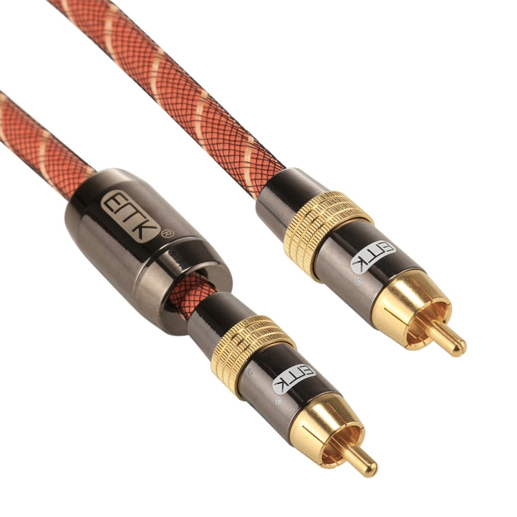 EMK TZ/A 1.5m OD8.0mm Gold Plated Metal Head RCA to RCA Plug Digital Coaxial Interconnect Cable Audio / Video RCA Cable - RCA Cable by EMK | Online Shopping UK | buy2fix